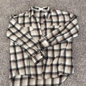 Pink Lily button down flannel. Size M. NWOT.